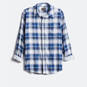 Jachs Navy and White Checkered Men's Shirt